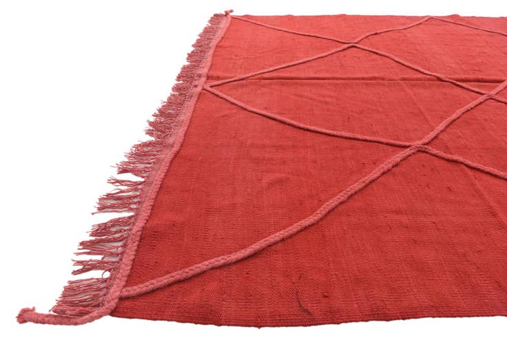 Detail image of 6' 4 x 9' 10 Hand Knotted Moroccan Wool Rug