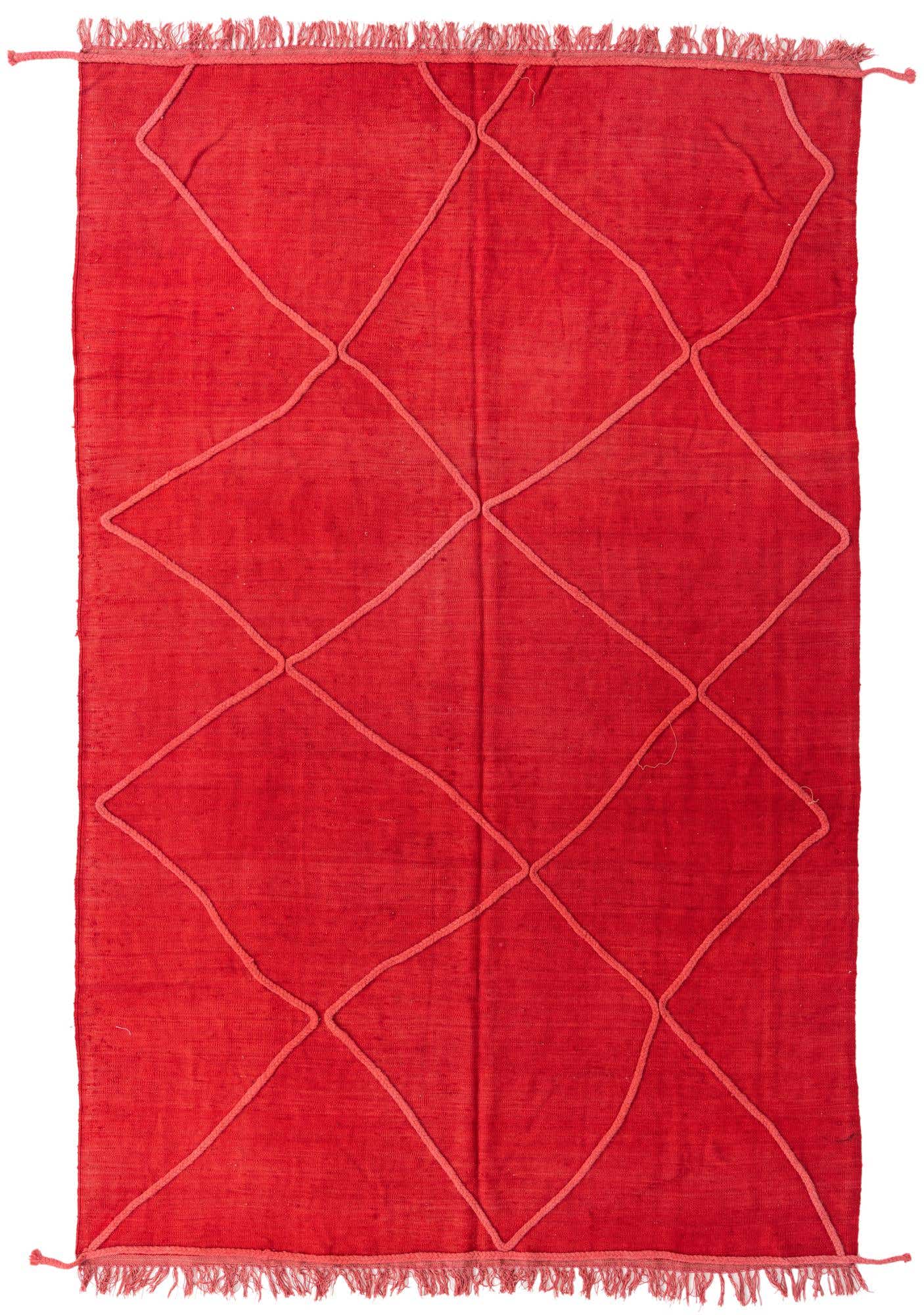 6' 4 x 9' 10 Hand Knotted Moroccan Wool Rug