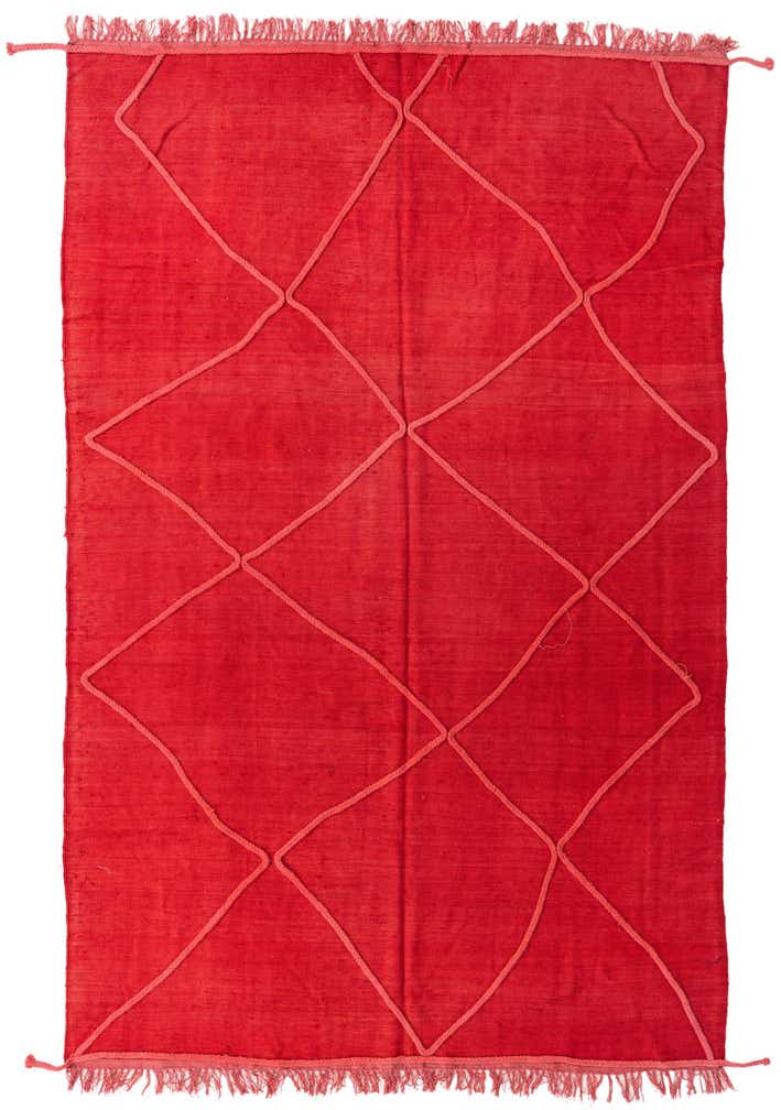 6' 4 x 9' 10 Hand Knotted Moroccan Wool Rug