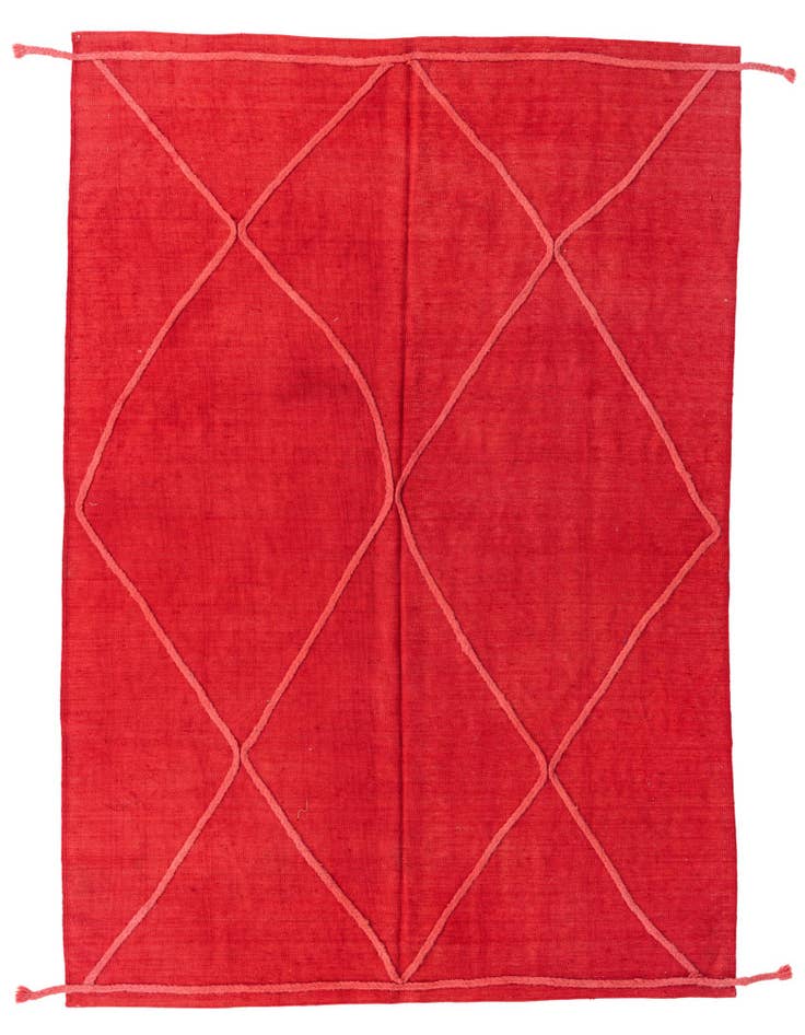 Detail image of 5' 7 x 7' 7 Hand Knotted Moroccan Wool Rug