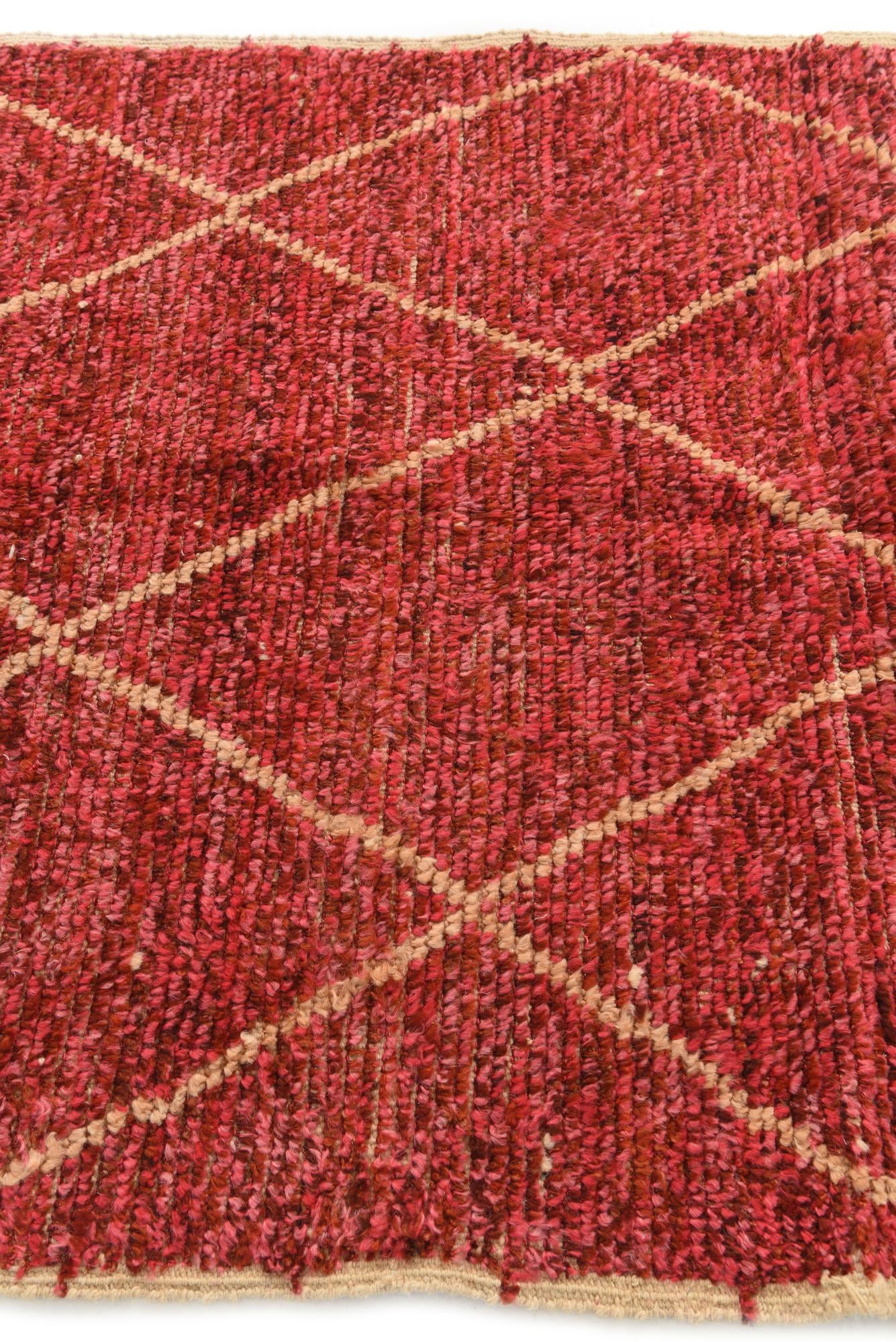 4' 1 x 6' 4 Hand Knotted Moroccan Wool Rug
