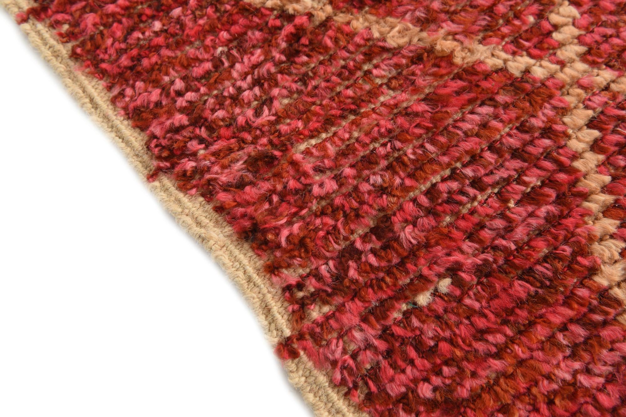 4' 1 x 6' 4 Hand Knotted Moroccan Wool Rug