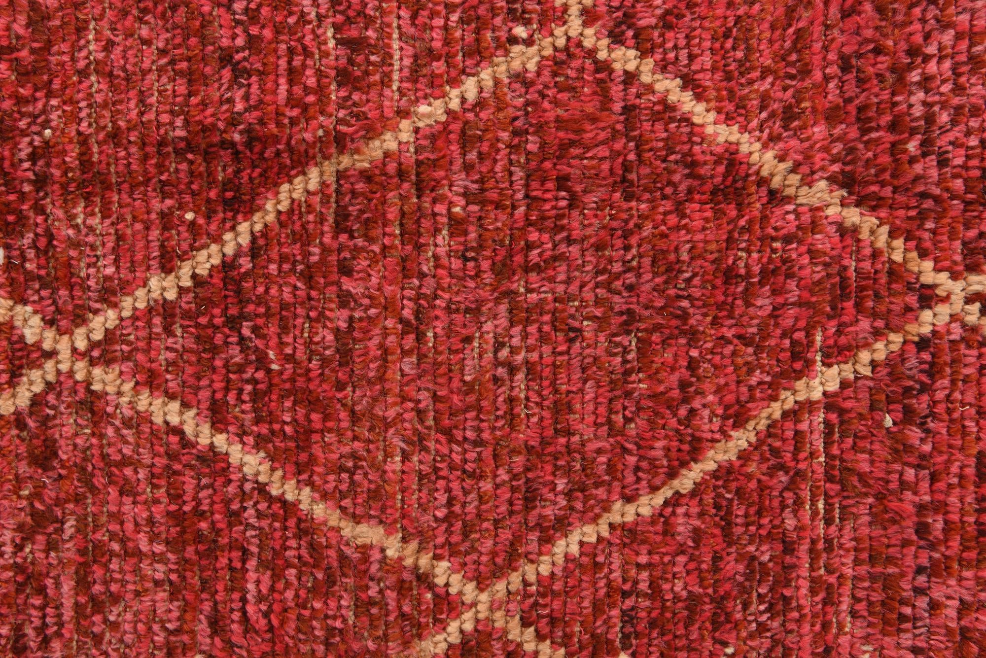 4' 1 x 6' 4 Hand Knotted Moroccan Wool Rug