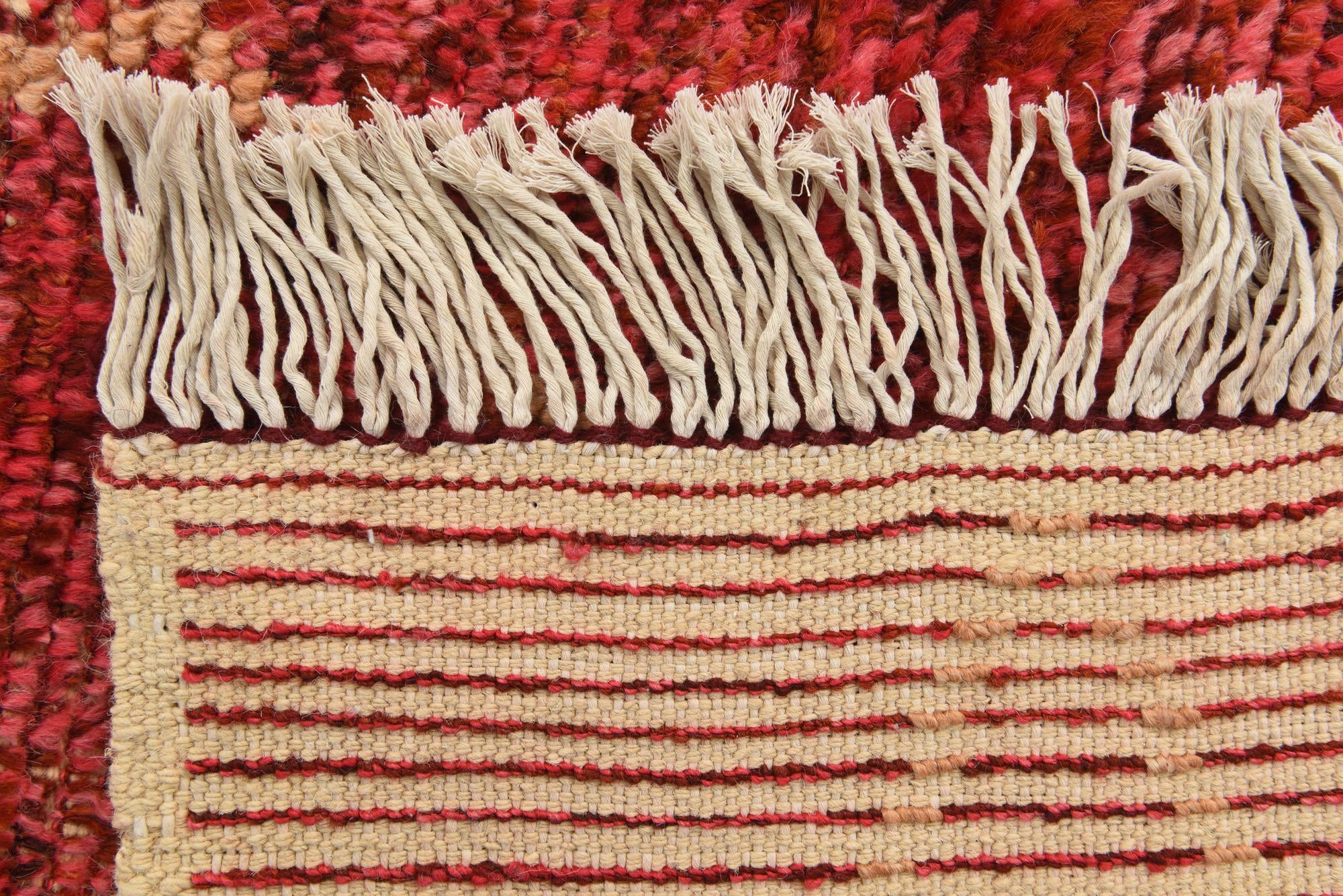 4' 1 x 6' 4 Hand Knotted Moroccan Wool Rug
