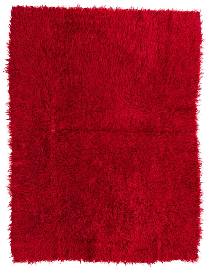 Detail image of 4' 4 x 6' 5 Hand Knotted Moroccan Wool Rug