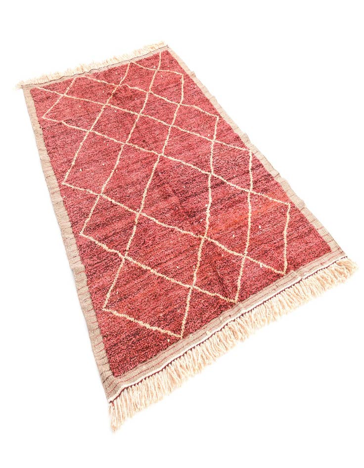 Detail image of 5' 4 x 8' 6 Hand Knotted Moroccan Wool Rug
