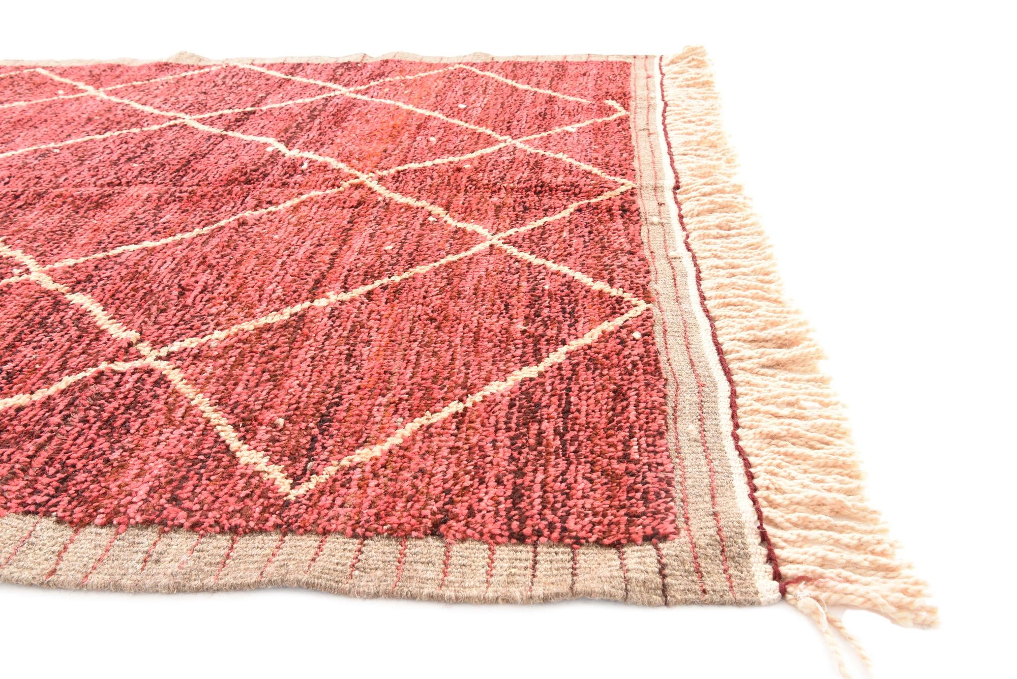 5' 4 x 8' 6 Hand Knotted Moroccan Wool Rug