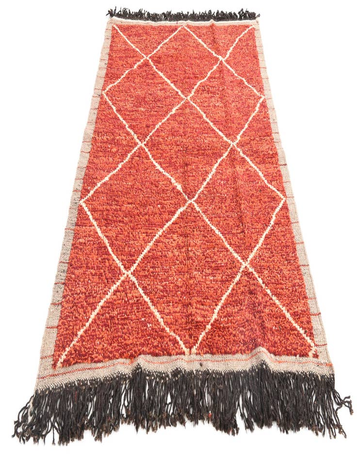 Detail image of 4' 2 x 6' 5 Hand Knotted Moroccan Wool Rug