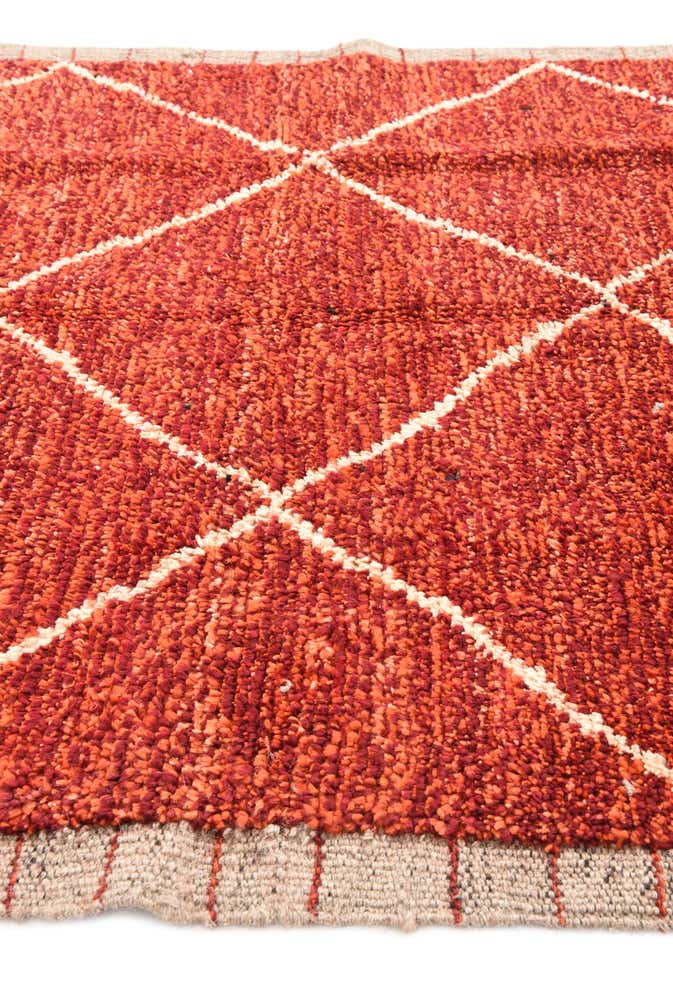 4' 2 x 6' 5 Hand Knotted Moroccan Wool Rug