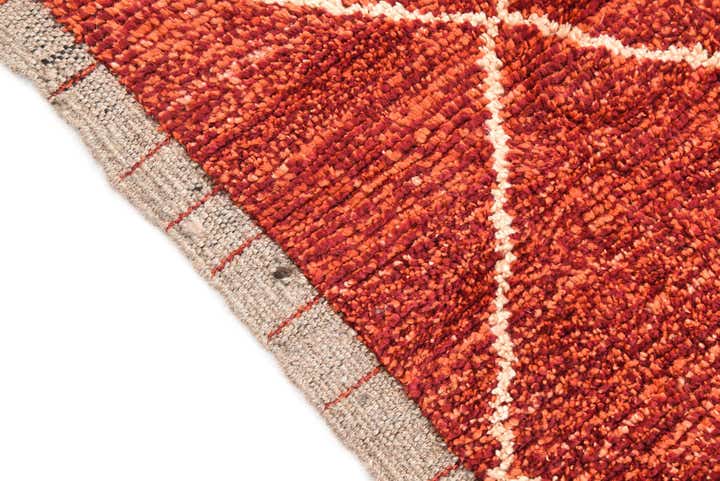 4' 2 x 6' 5 Hand Knotted Moroccan Wool Rug