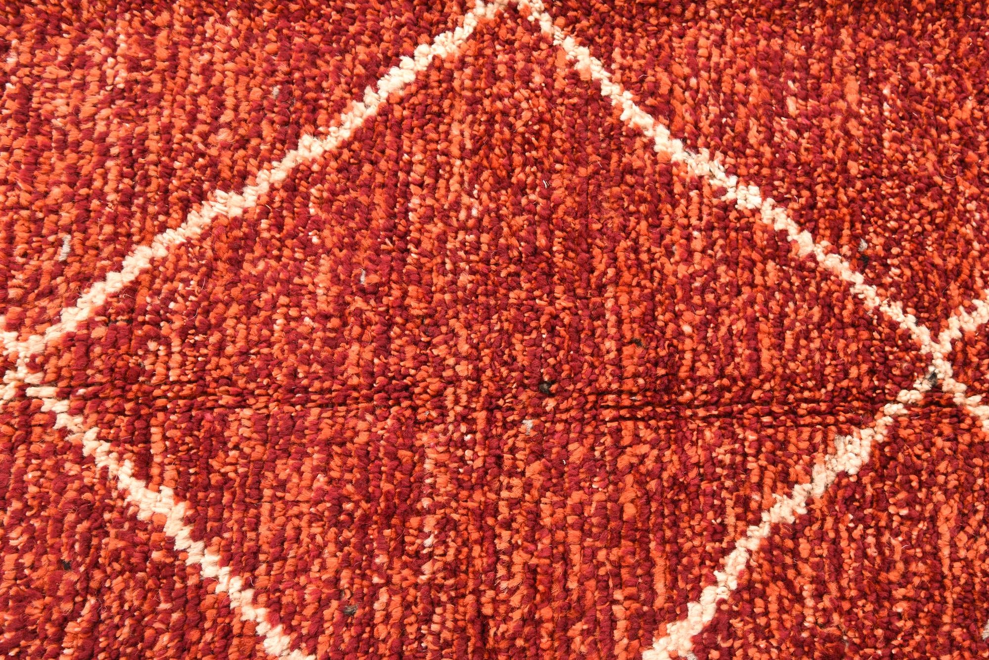 4' 2 x 6' 5 Hand Knotted Moroccan Wool Rug