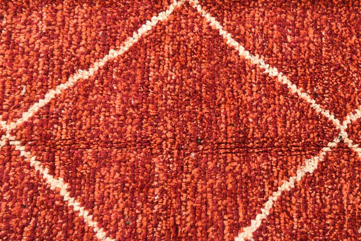 4' 2 x 6' 5 Hand Knotted Moroccan Wool Rug
