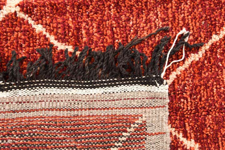 4' 2 x 6' 5 Hand Knotted Moroccan Wool Rug