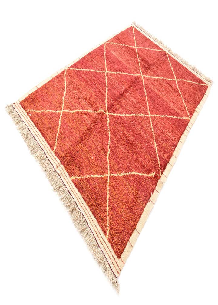 6' 1 x 9' 2 Hand Knotted Moroccan Wool Rug