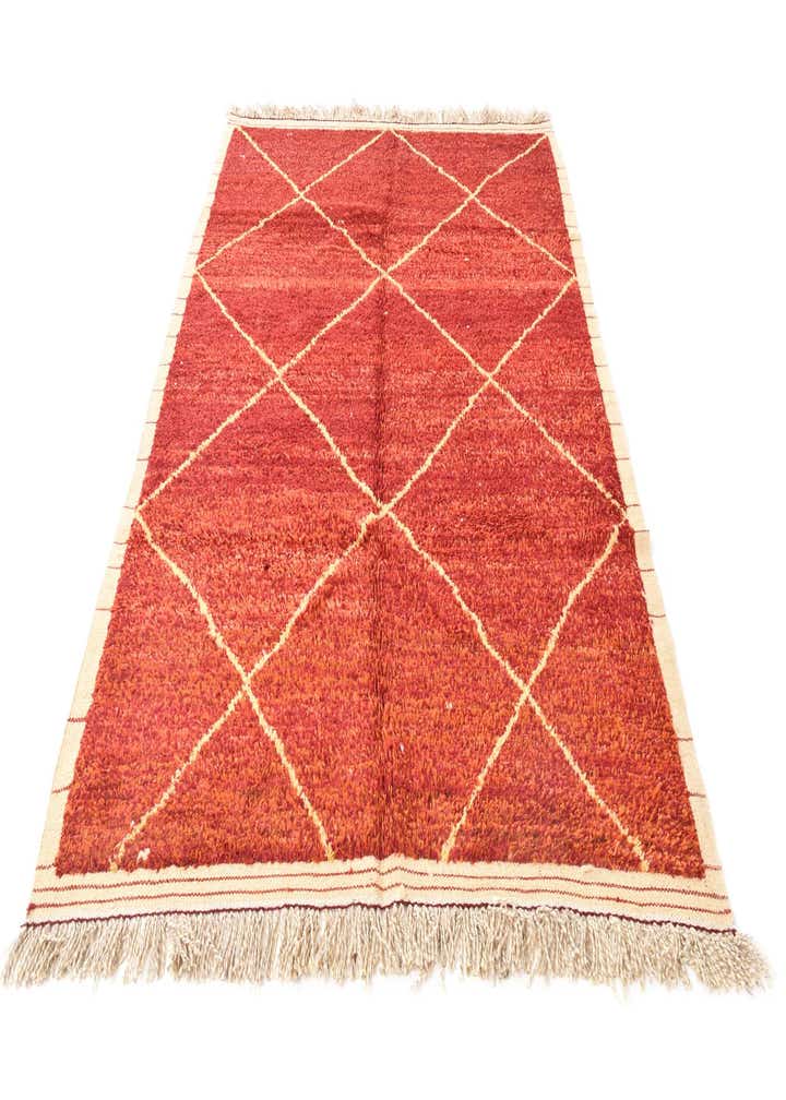 6' 1 x 9' 2 Hand Knotted Moroccan Wool Rug
