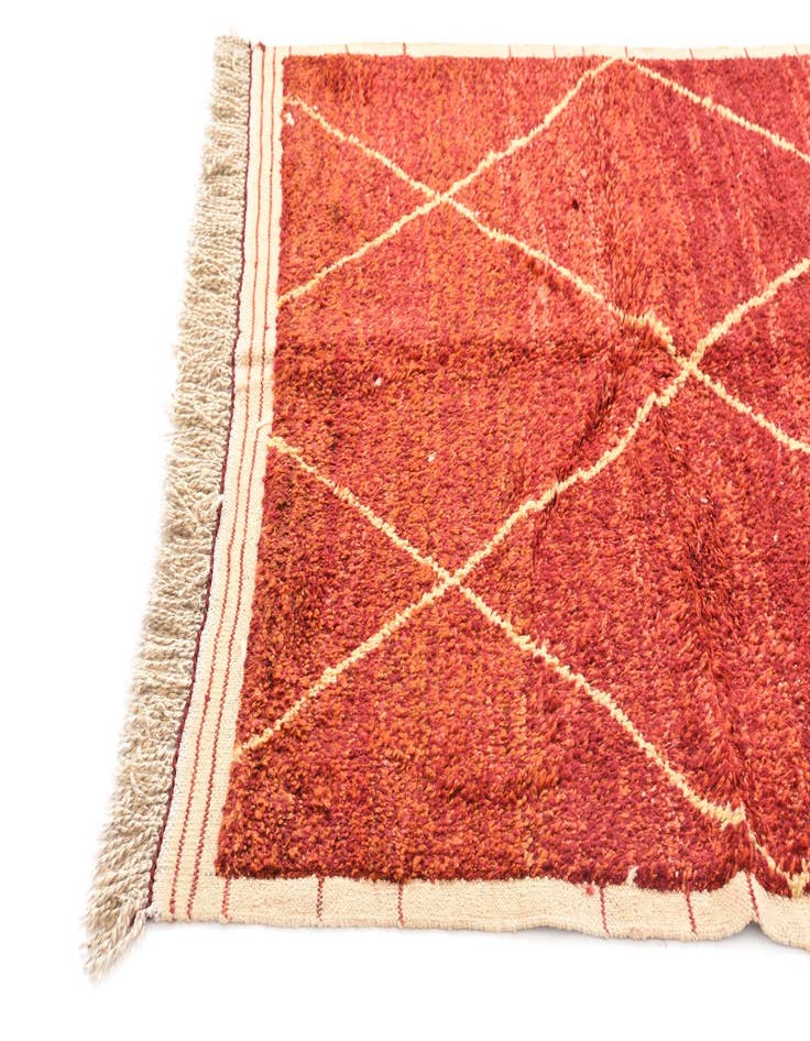 Detail image of 6' 1 x 9' 2 Hand Knotted Moroccan Wool Rug