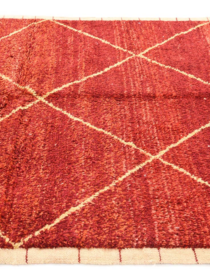 Detail image of 6' 1 x 9' 2 Hand Knotted Moroccan Wool Rug