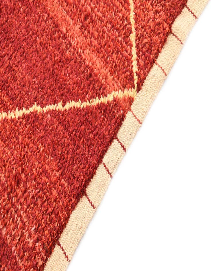 Detail image of 6' 1 x 9' 2 Hand Knotted Moroccan Wool Rug