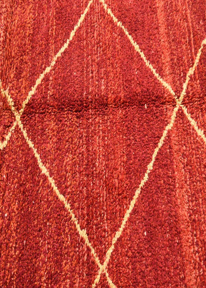 6' 1 x 9' 2 Hand Knotted Moroccan Wool Rug