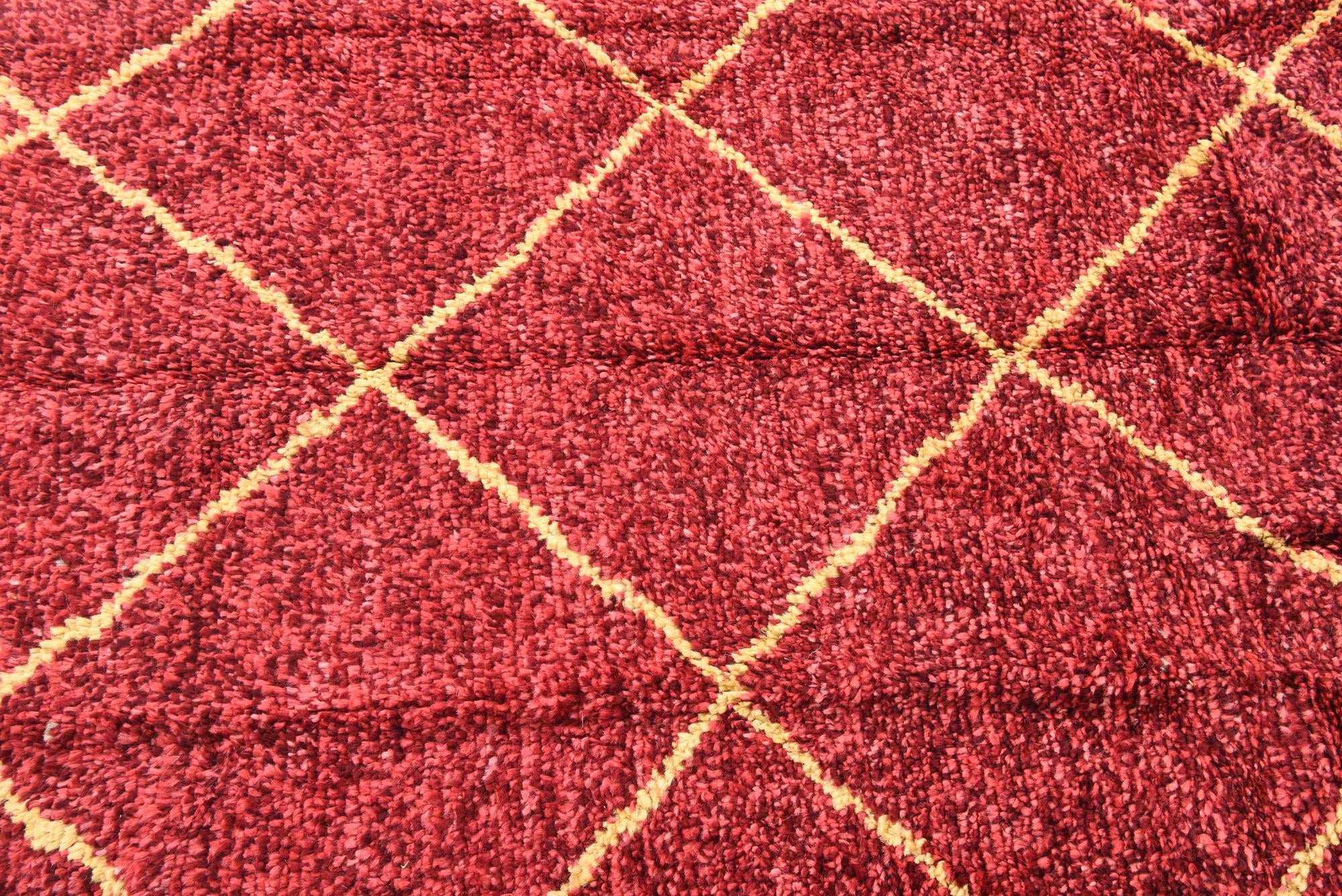 4' x 6' 4 Hand Knotted Moroccan Wool Rug