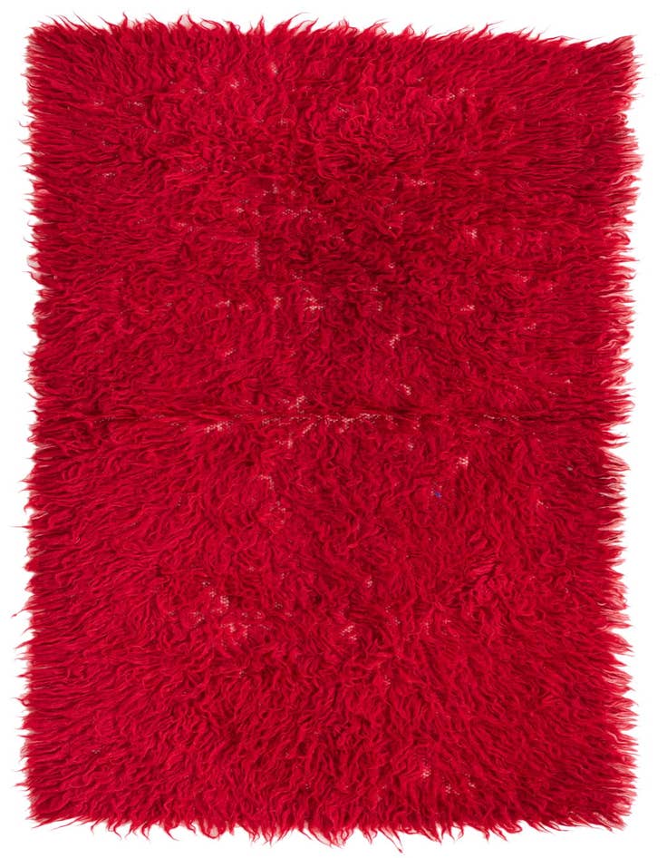 Detail image of 2' 4 x 4' 7 Hand Knotted Moroccan Wool Rug