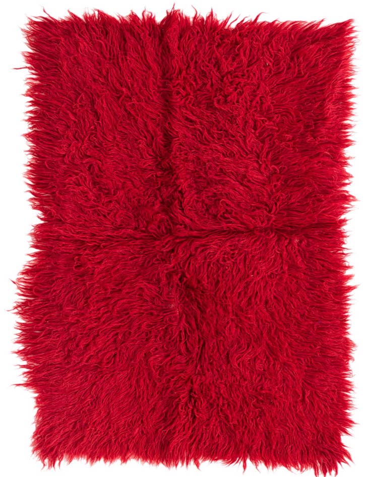 Detail image of 2' 4 x 4' 5 Hand Knotted Moroccan Wool Rug