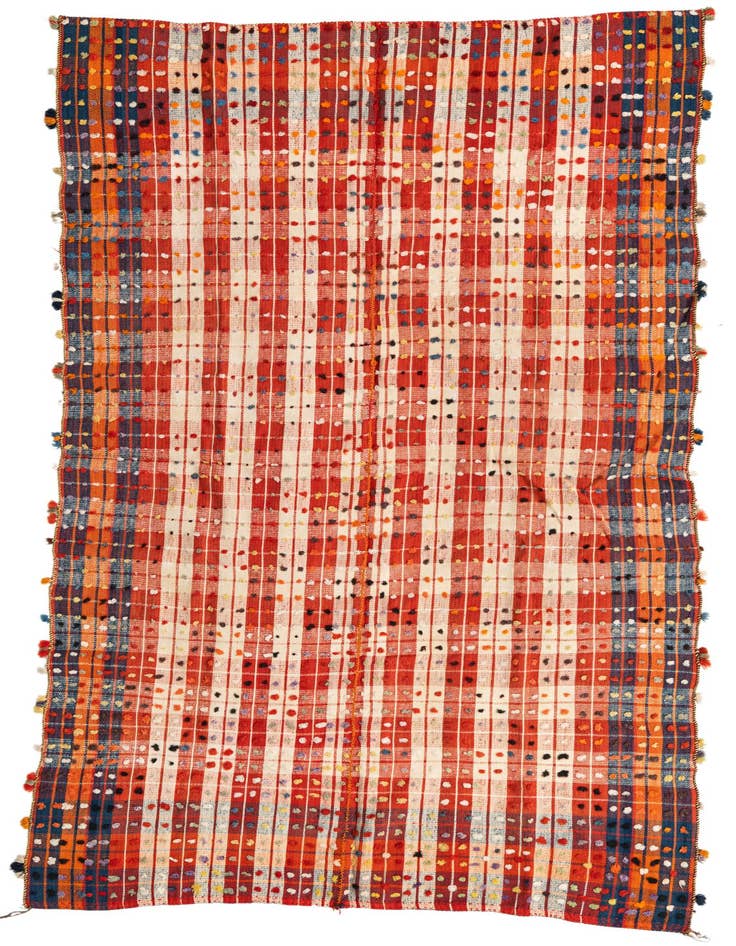 Detail image of 4' 5 x 8' 6 Hand Knotted Moroccan Wool Rug