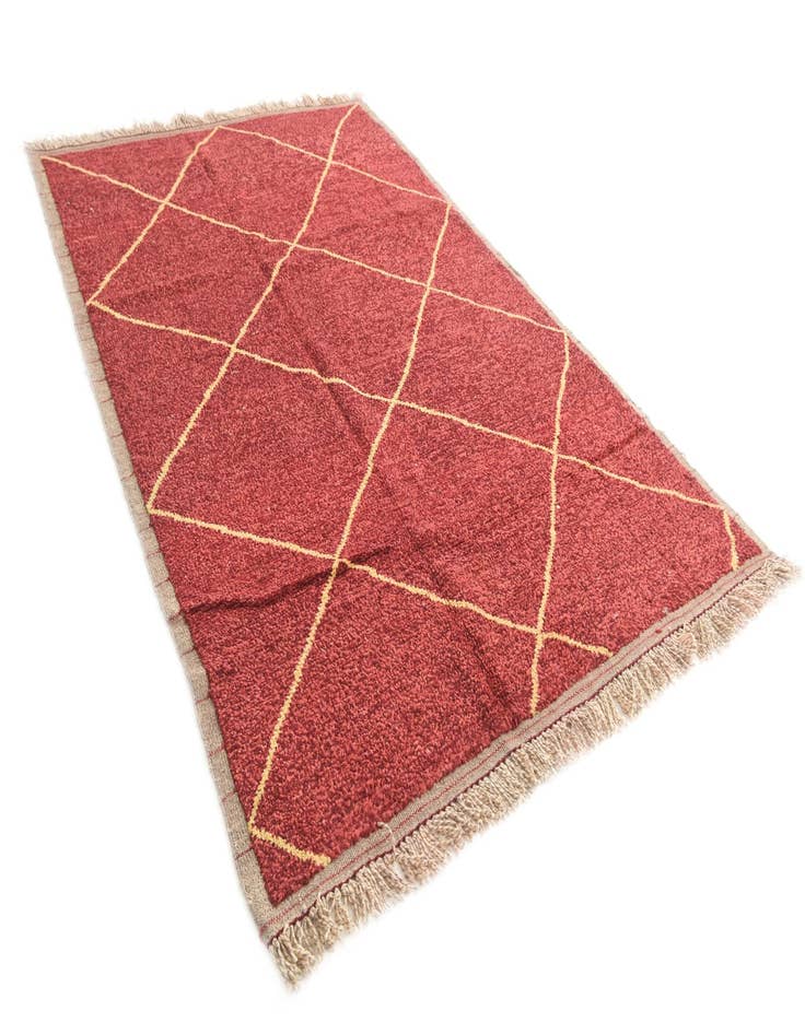 Detail image of 6' 2 x 9' 4  Hand Knotted Moroccan Wool Rug