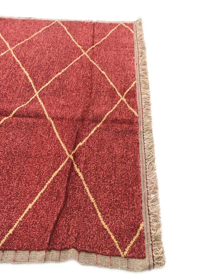 Detail image of 6' 2 x 9' 4  Hand Knotted Moroccan Wool Rug