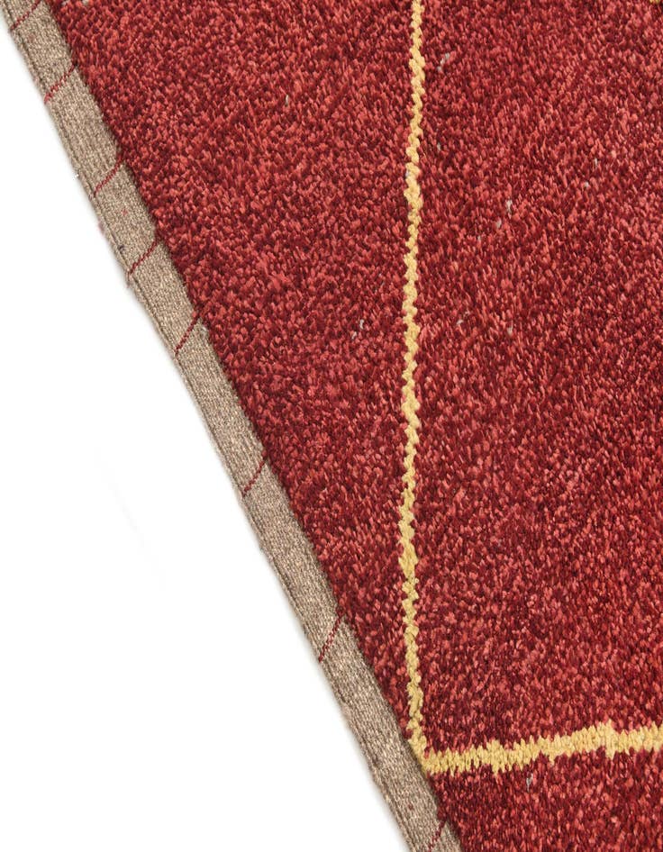 Detail image of 6' 2 x 9' 4  Hand Knotted Moroccan Wool Rug