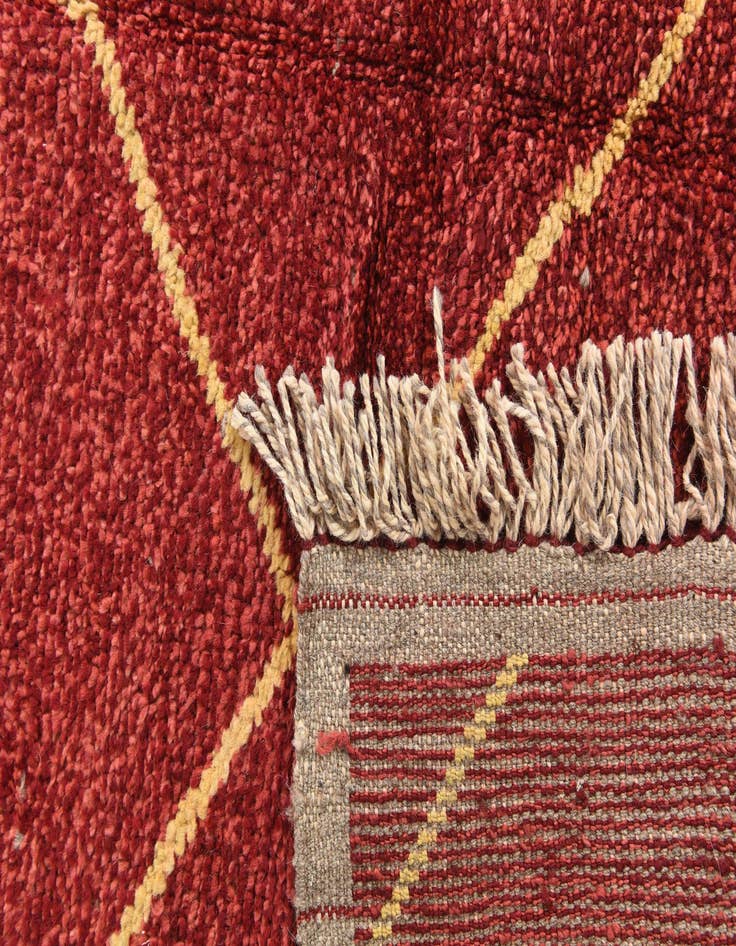 Detail image of 6' 2 x 9' 4  Hand Knotted Moroccan Wool Rug