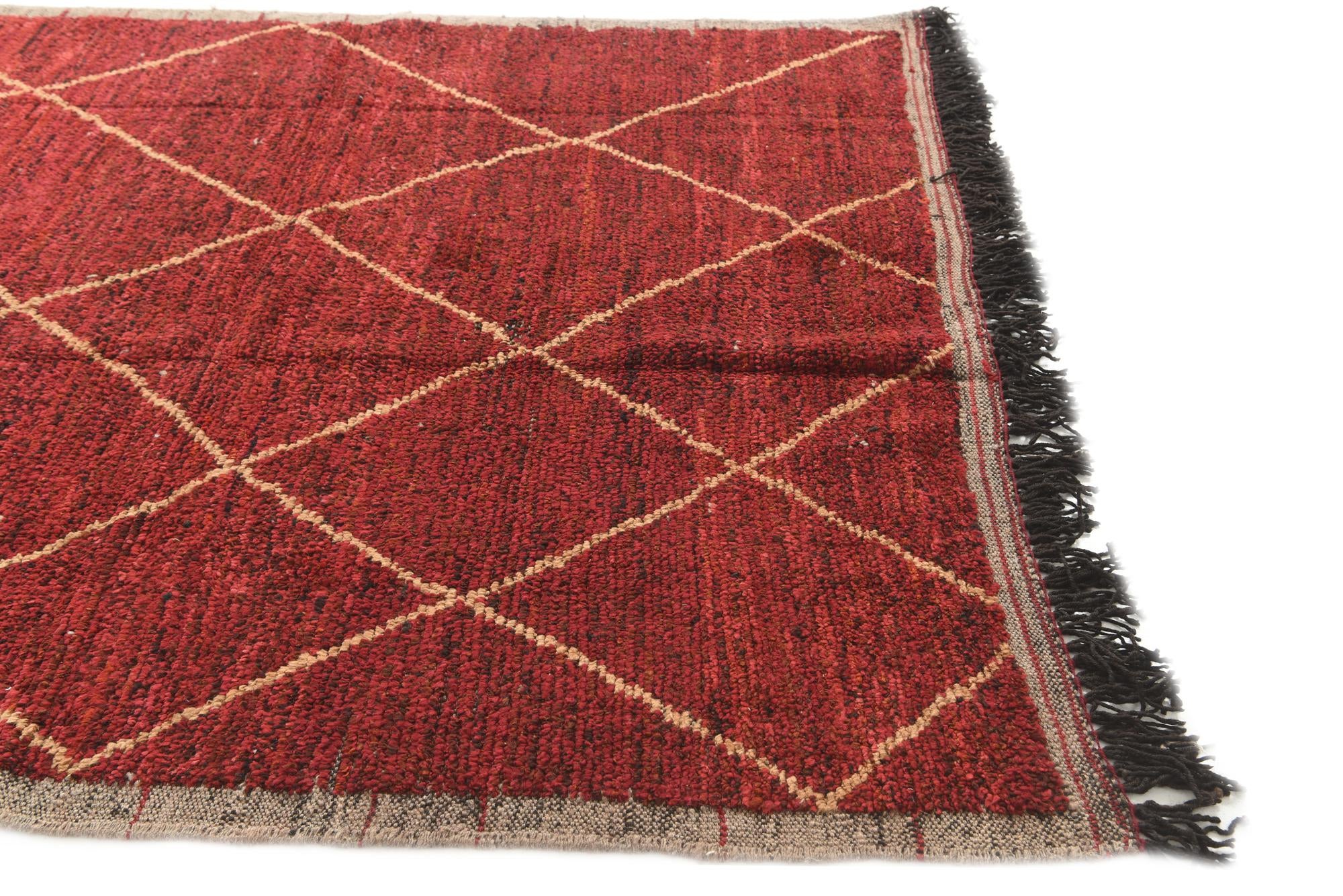 6' x 9' 9 Hand Knotted Moroccan Wool Rug