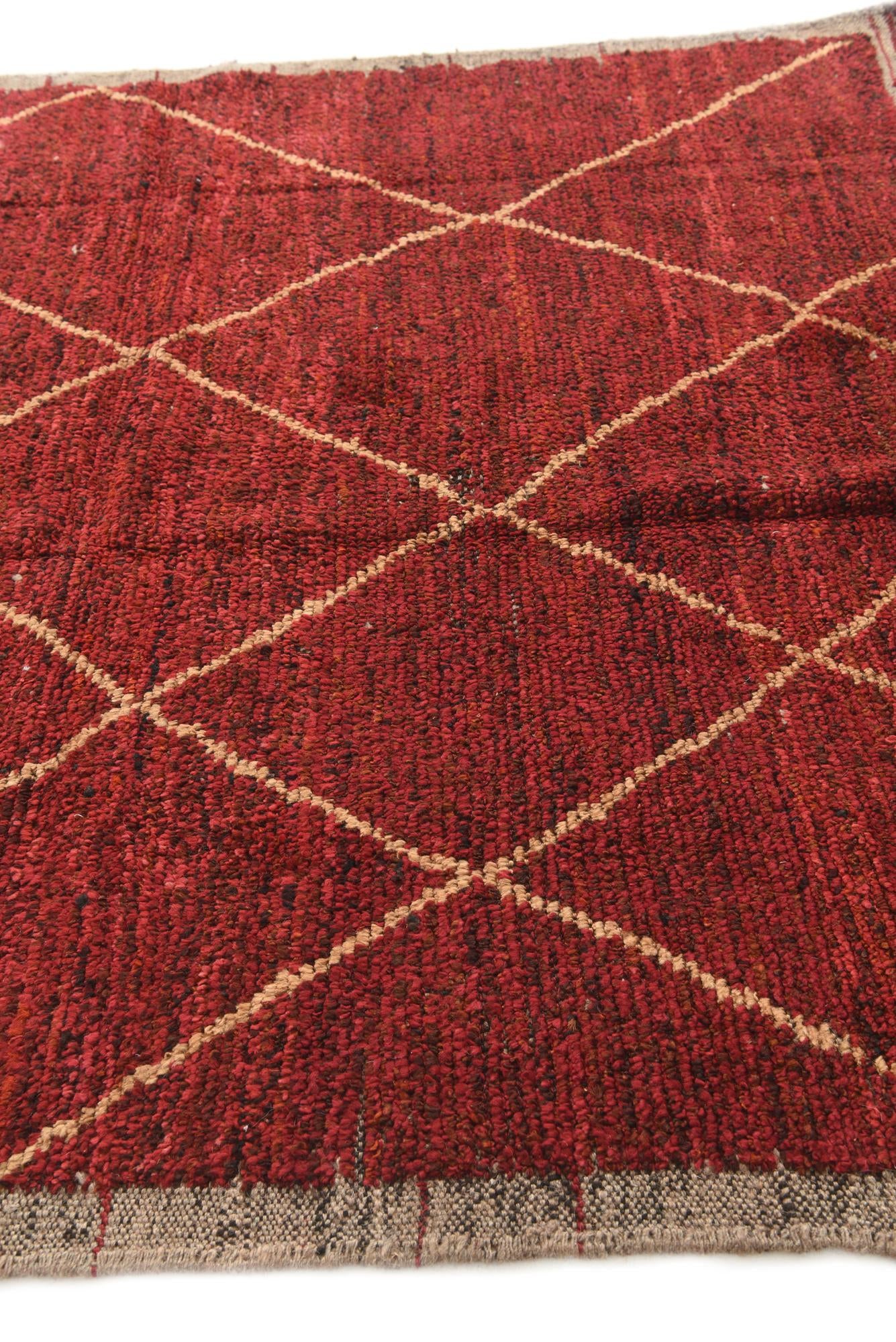 6' x 9' 9 Hand Knotted Moroccan Wool Rug