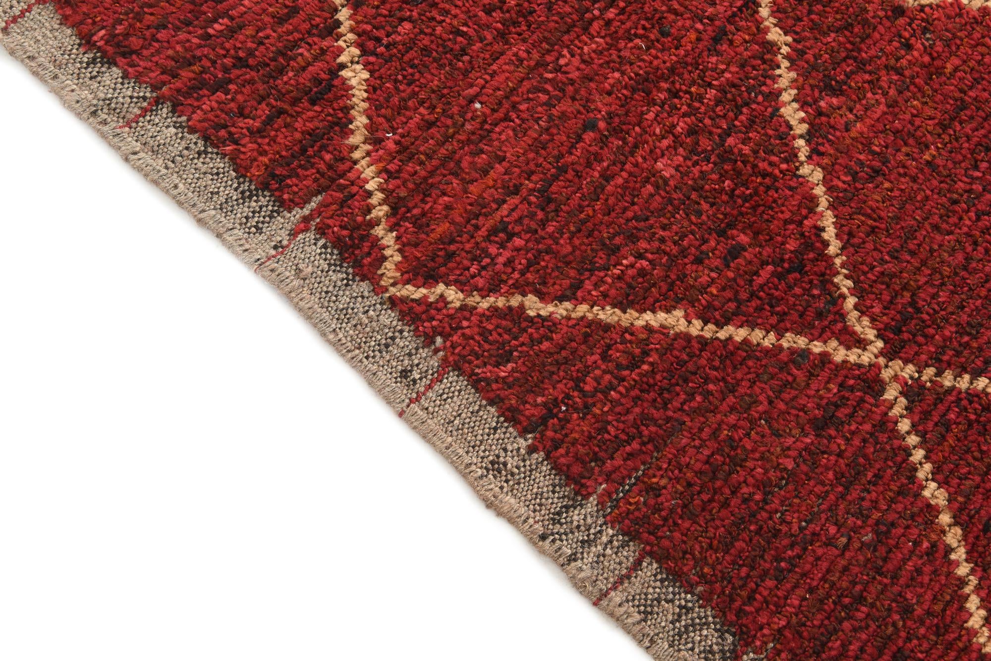 6' x 9' 9 Hand Knotted Moroccan Wool Rug