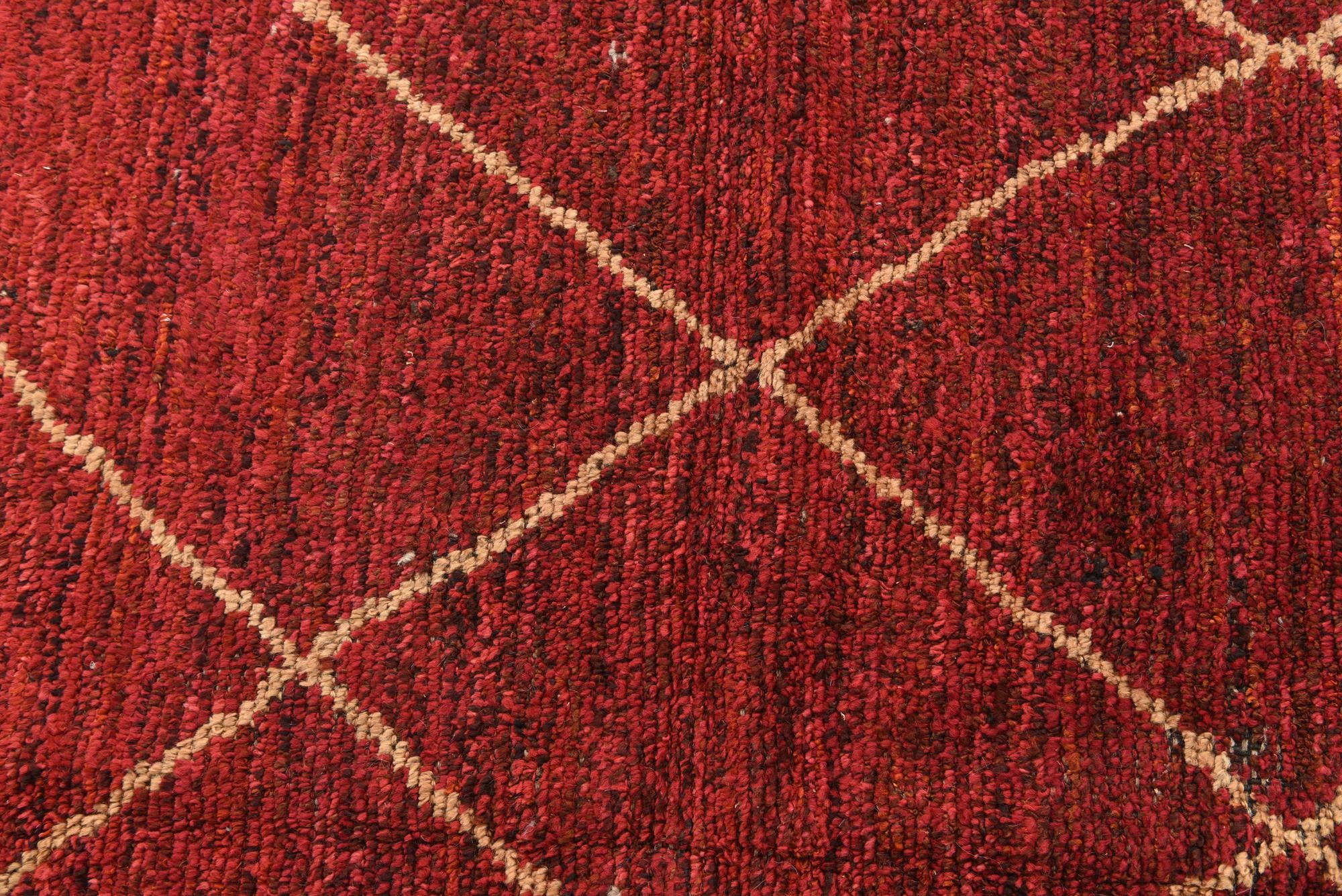 6' x 9' 9 Hand Knotted Moroccan Wool Rug
