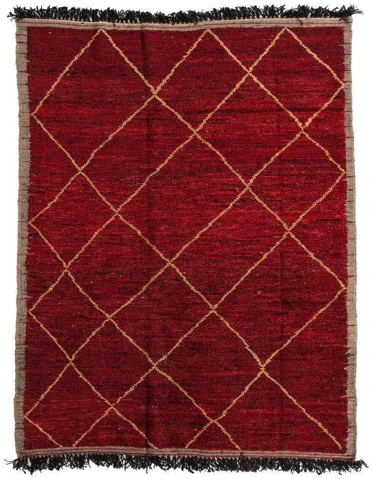Detail image of 6' x 9' 9 Hand Knotted Moroccan Wool Rug
