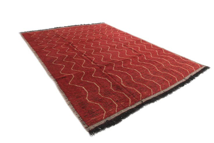 Detail image of 9' 3 x 12' 5 Hand Knotted Moroccan Wool Rug