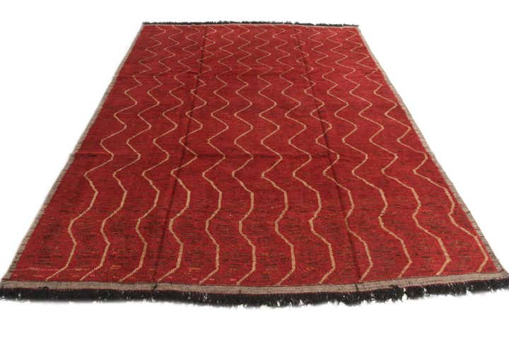 9' 3 x 12' 5 Hand Knotted Moroccan Wool Rug
