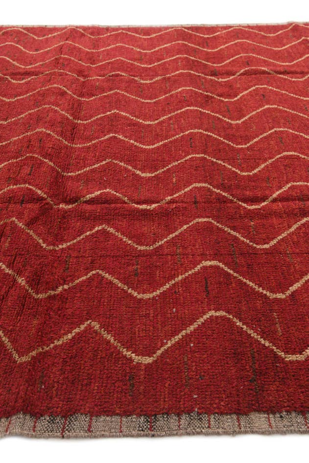 Detail image of 9' 3 x 12' 5 Hand Knotted Moroccan Wool Rug
