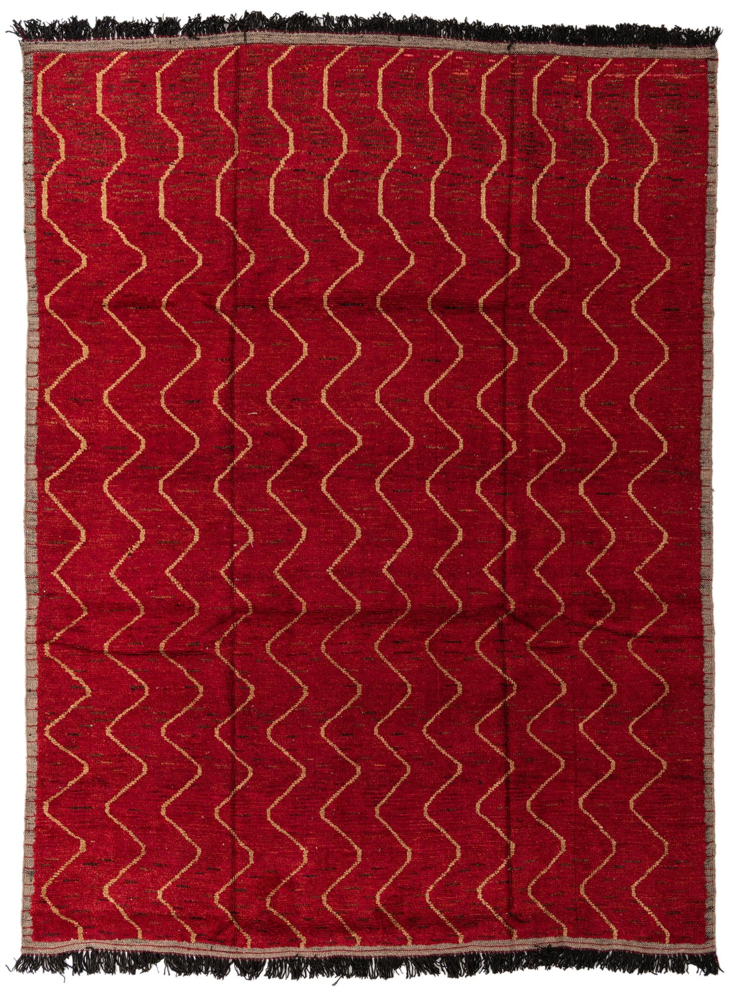 9' 3 x 12' 5 Hand Knotted Moroccan Wool Rug