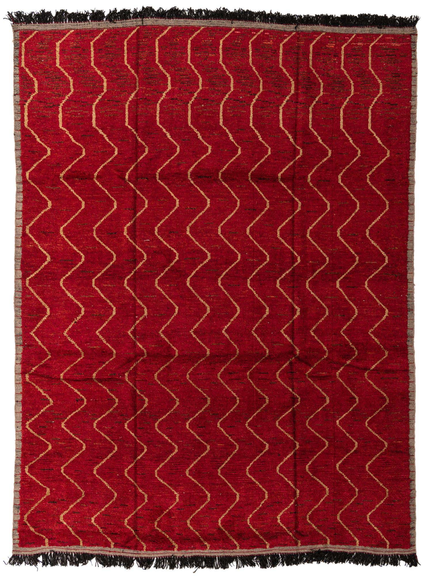 9' 3 x 12' 5 Hand Knotted Moroccan Wool Rug