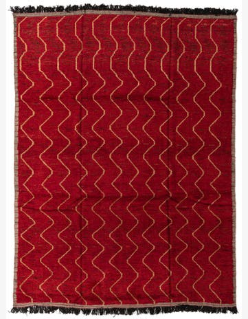 9' 3 x 12' 5 Hand Knotted Moroccan Wool Rug