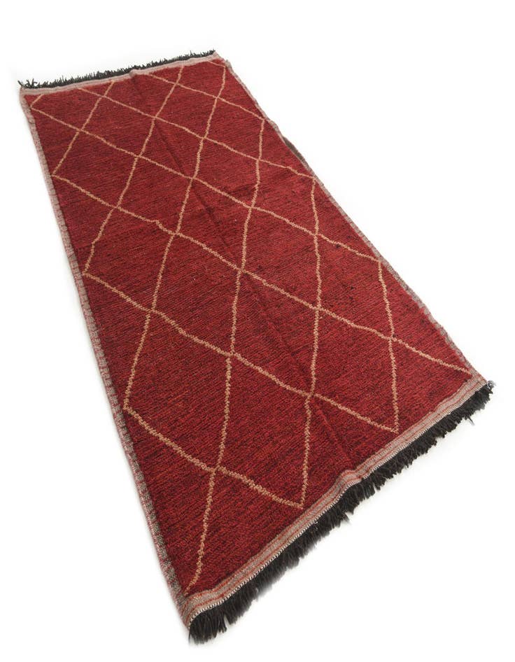 Detail image of 4' 10 x 8' 3  Hand Knotted Moroccan Wool Rug