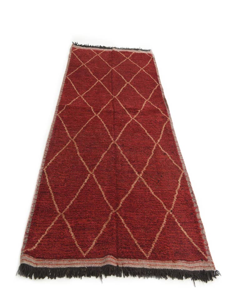 Detail image of 4' 10 x 8' 3  Hand Knotted Moroccan Wool Rug