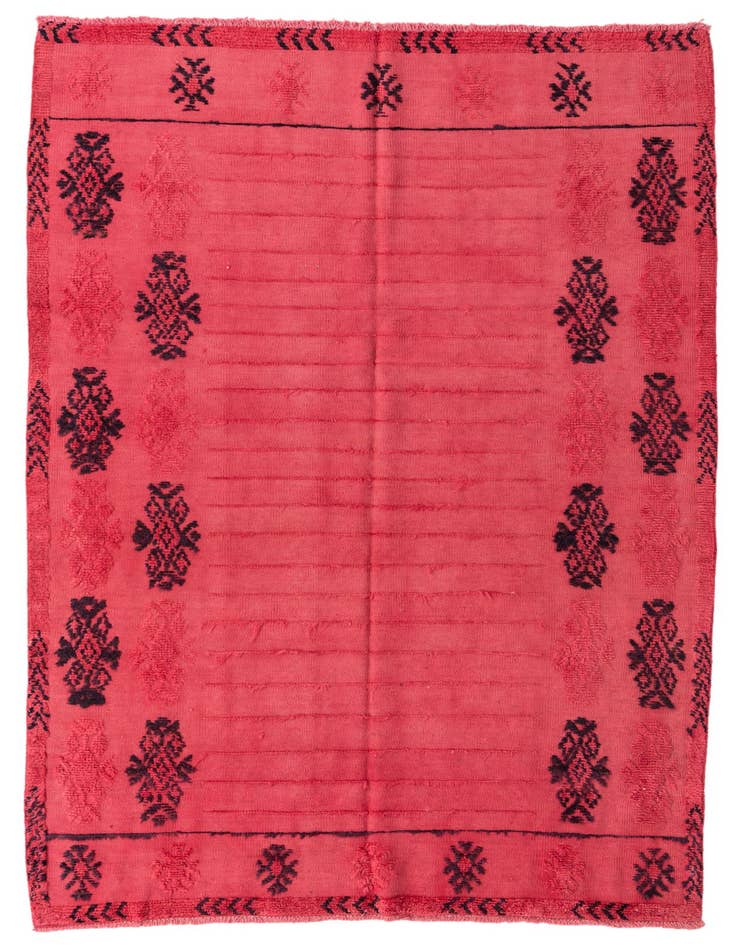 Detail image of 5' 4 x 8' 4 Hand Knotted Moroccan Wool Rug