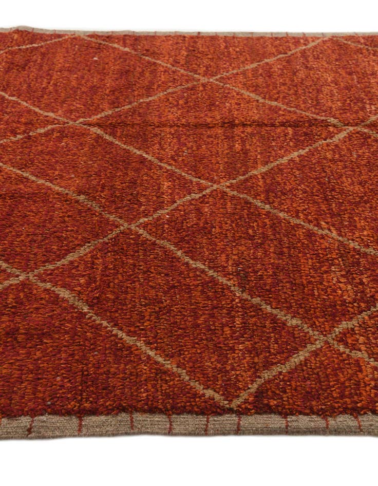 Detail image of 6' 2 x 9' 2  Hand Knotted Moroccan Wool Rug