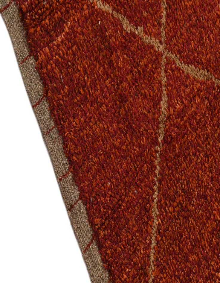 Detail image of 6' 2 x 9' 2  Hand Knotted Moroccan Wool Rug