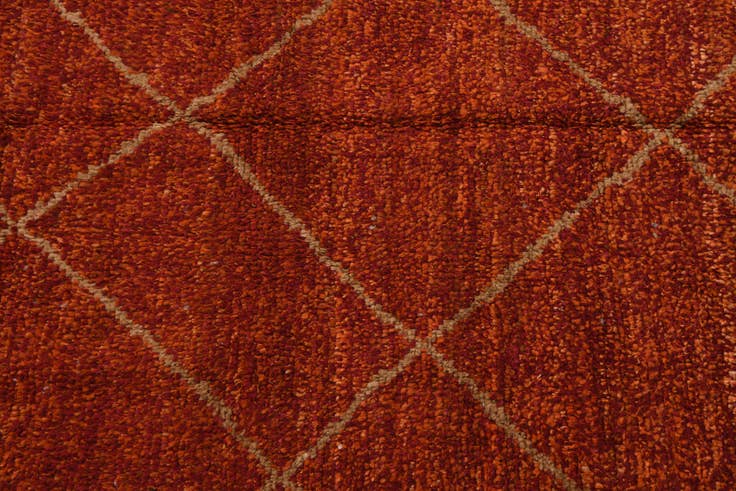 Detail image of 6' 2 x 9' 2 Hand Knotted Moroccan Wool Rug