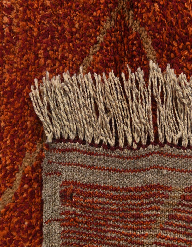 Detail image of 6' 2 x 9' 2  Hand Knotted Moroccan Wool Rug