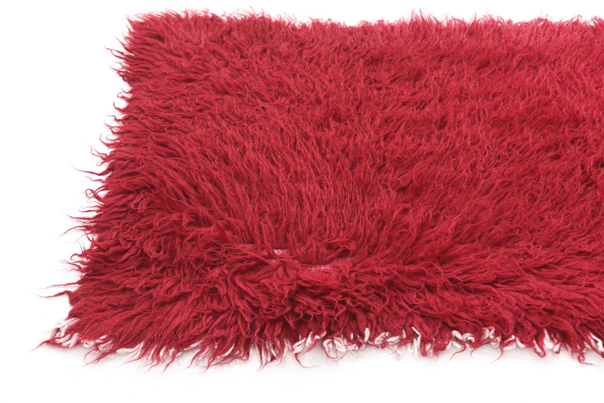 2' 4 x 4' 5 Hand Knotted Moroccan Wool Rug